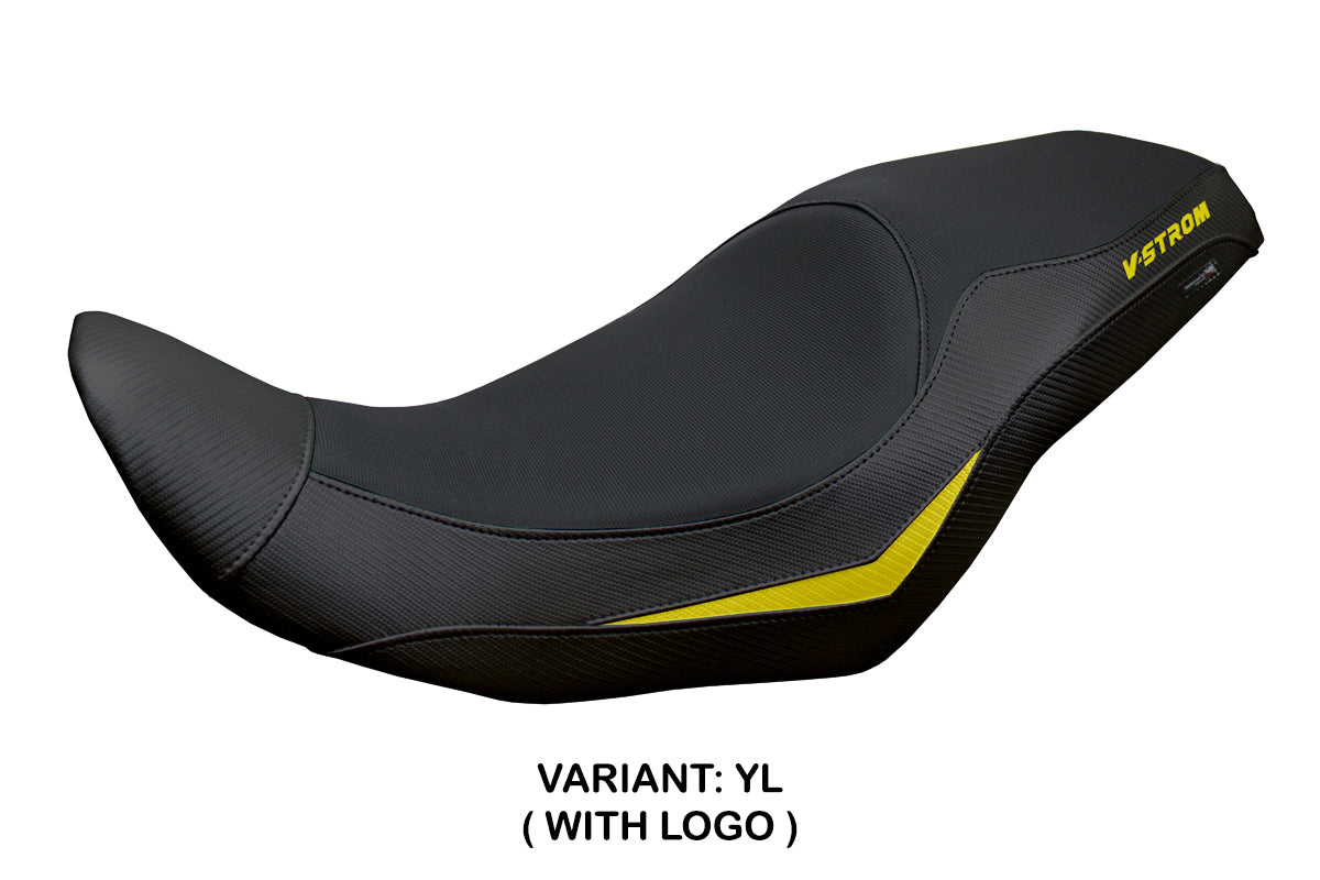 Tappezzeria Italia Suzuki Vstrom 800 DE SE 2023-2025 Seat Cover in Black and Yellow