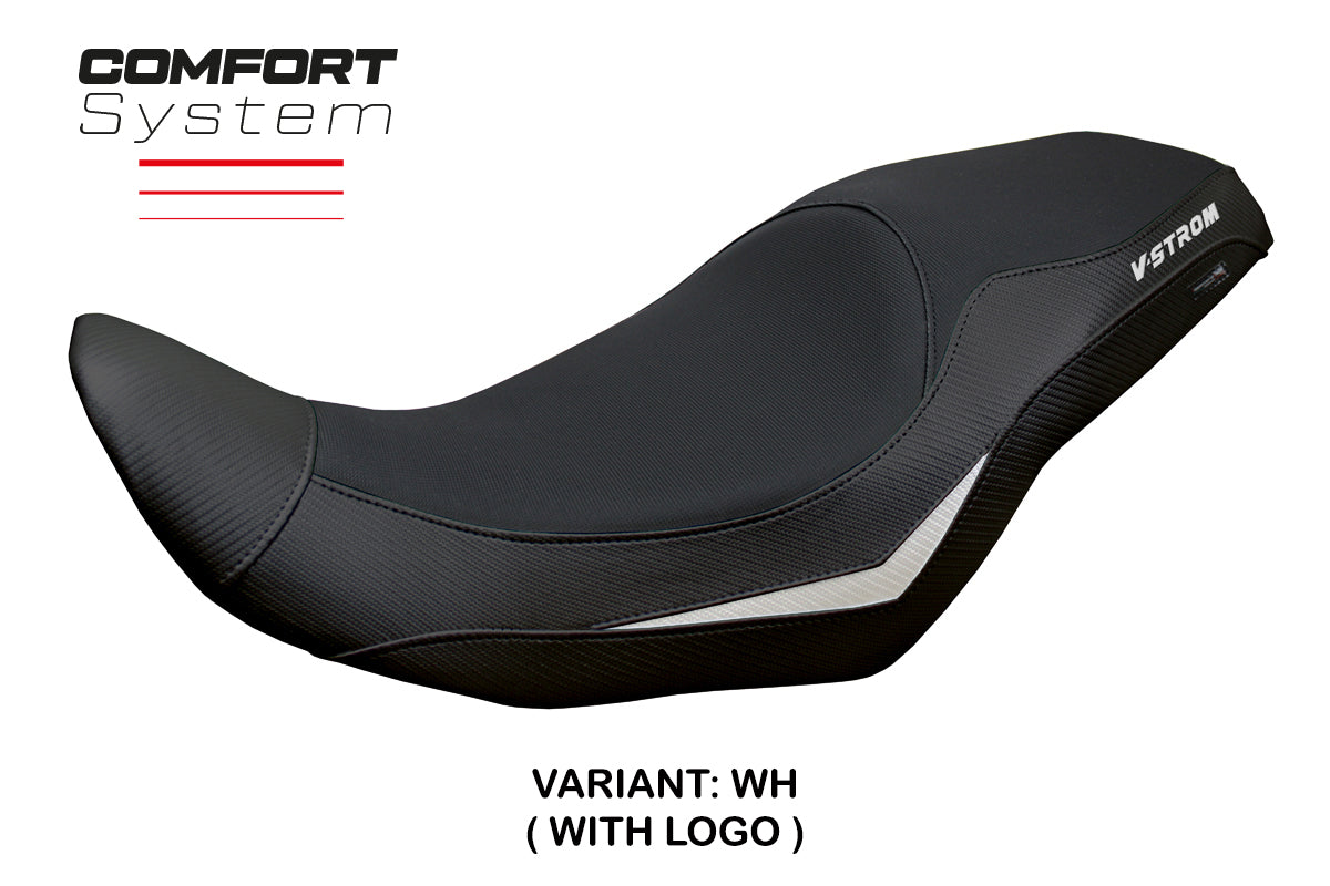 Tappezzeria Italia Suzuki V-Strom 800 DE SE 2023-2025 Seat Cover Comfort Black White