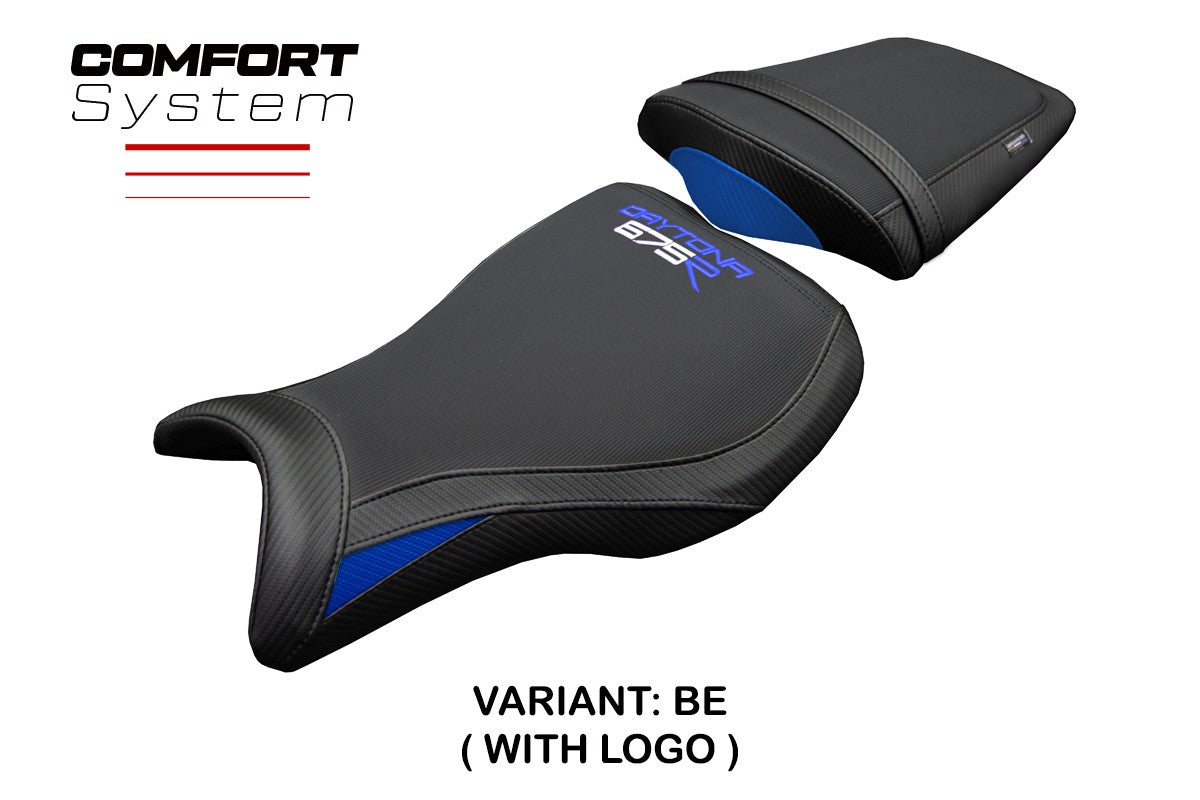 Tappezzeria Italia Triumph Daytona 675R 2006-2011 2012 Seat Cover Comfort Blue Black