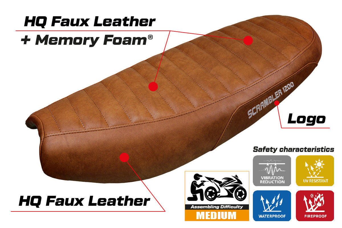 Tappezzeria Italia Triumph Scrambler 1200 2019-2025 Seat Cover Comfort in Brown