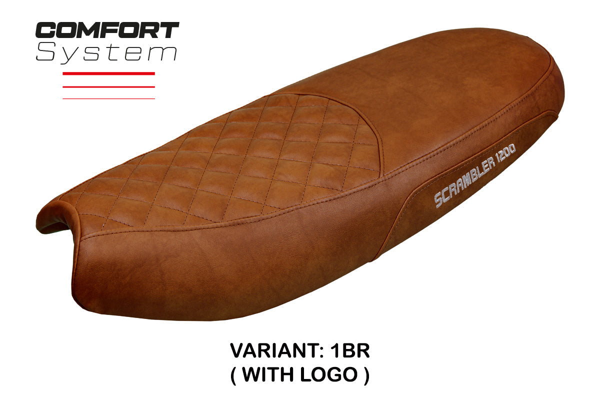 Tappezzeria Italia Triumph Scrambler 1200 2019-2025 Seat Cover Comfort in Brown SE