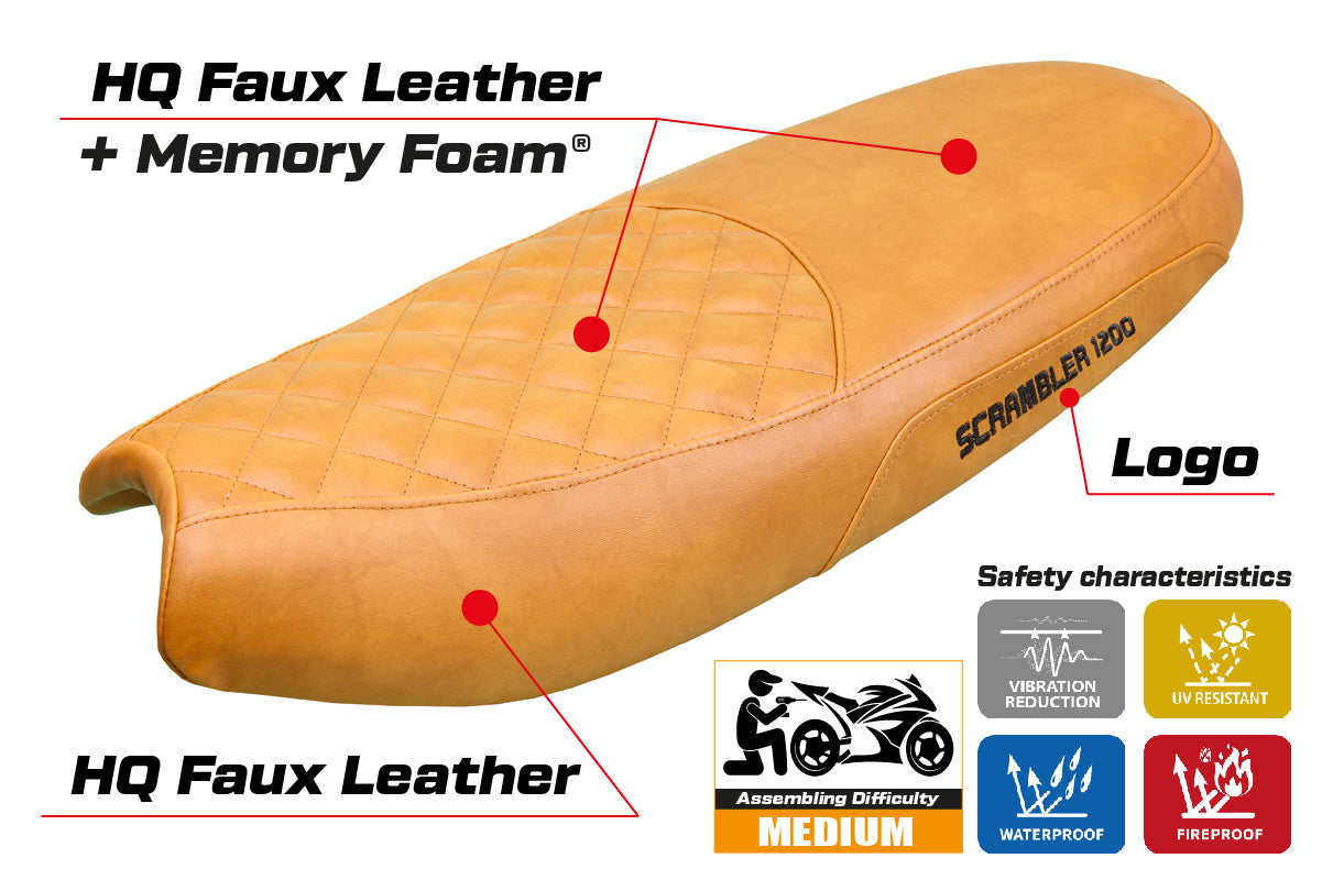 Tappezzeria Italia Triumph Scrambler 1200 2019-2025 Seat Cover Comfort in Camel SE