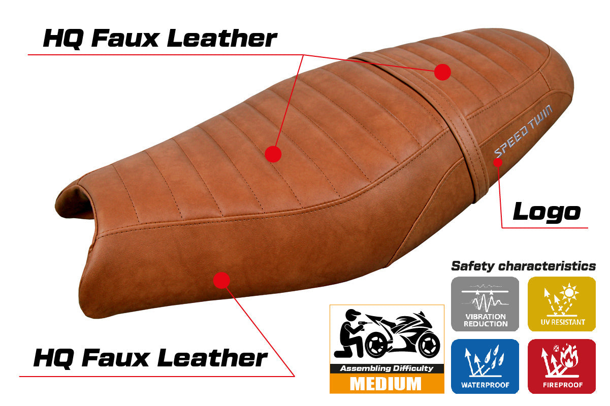 Tappezzeria Italia Triumph Speed Twin 900 2019-2025 Seat Cover in Brown