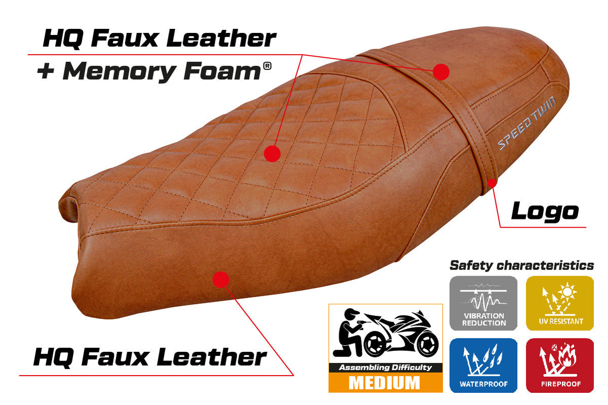 Tappezzeria Italia Triumph Speed Twin 900 2019-2025 Seat Cover Comfort Brown SE