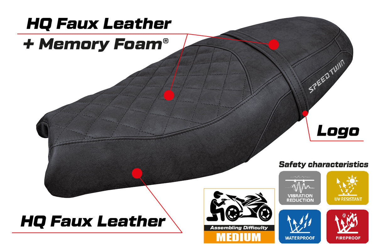 Tappezzeria Italia Triumph Speed Twin 900 2019-2025 Seat Cover Comfort Black SE