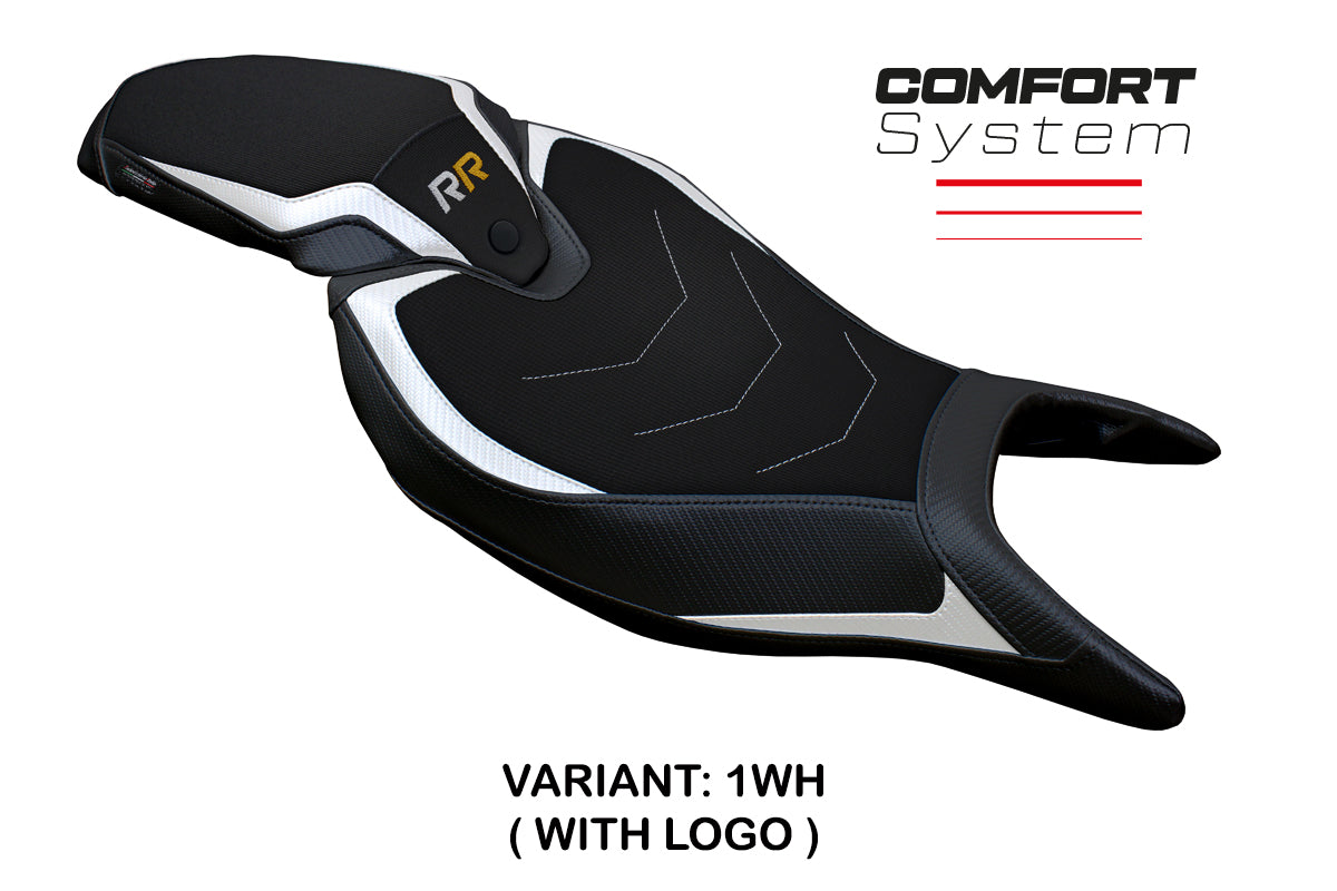 Tappezzeria Italia Triumph Speed Triple 1200 RR 2022-2025 Seat Cover Comfort in White and Black