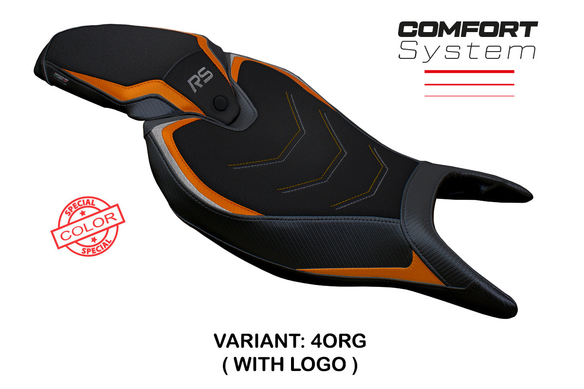 Tappezzeria Italia Triumph Speed Triple 1200 RS 2022-2025 Seat Cover Comfort in Orange and Gray
