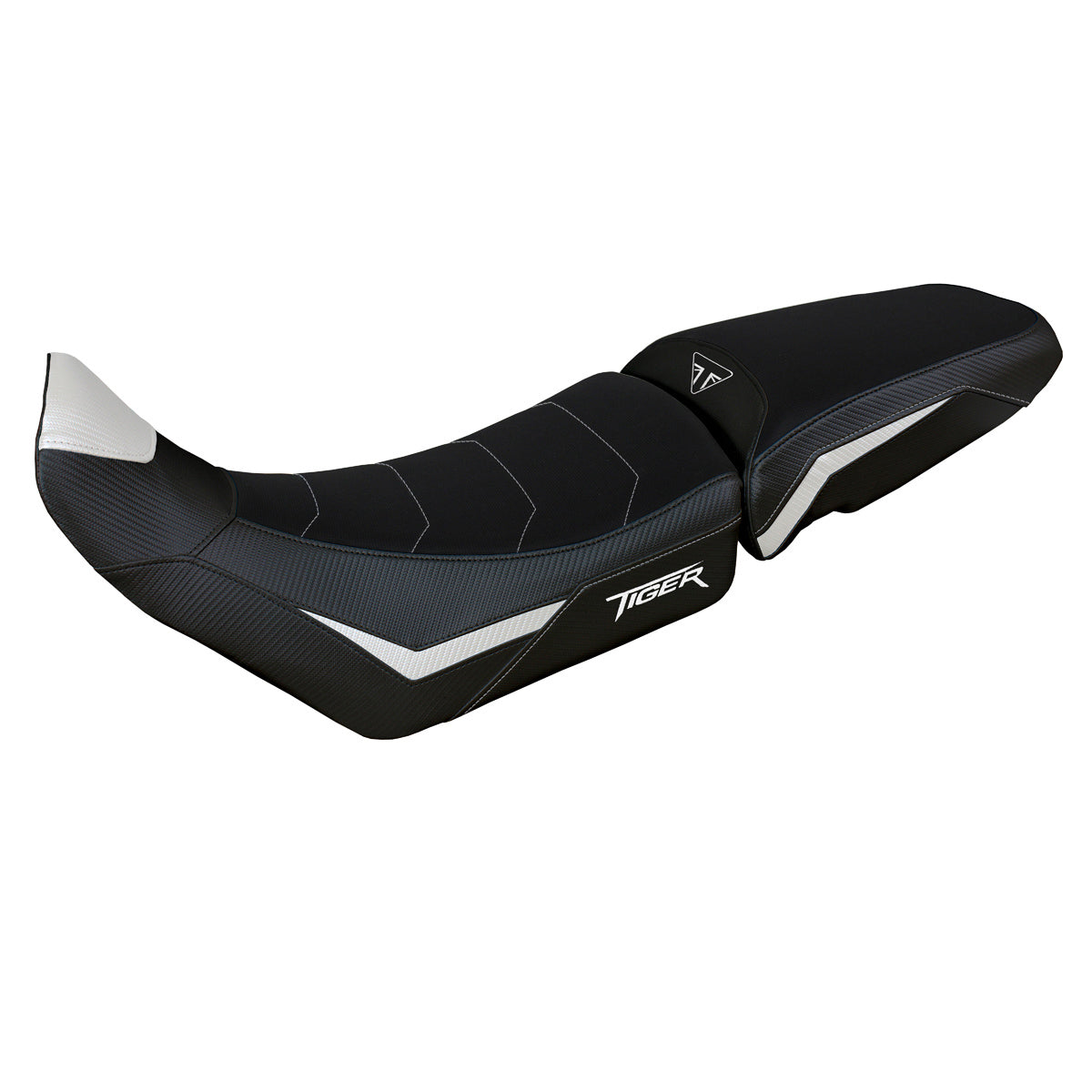 Tappezzeria Italia Triumph Tiger 900 2020-2023 Seat Cover Comfort in White and Black