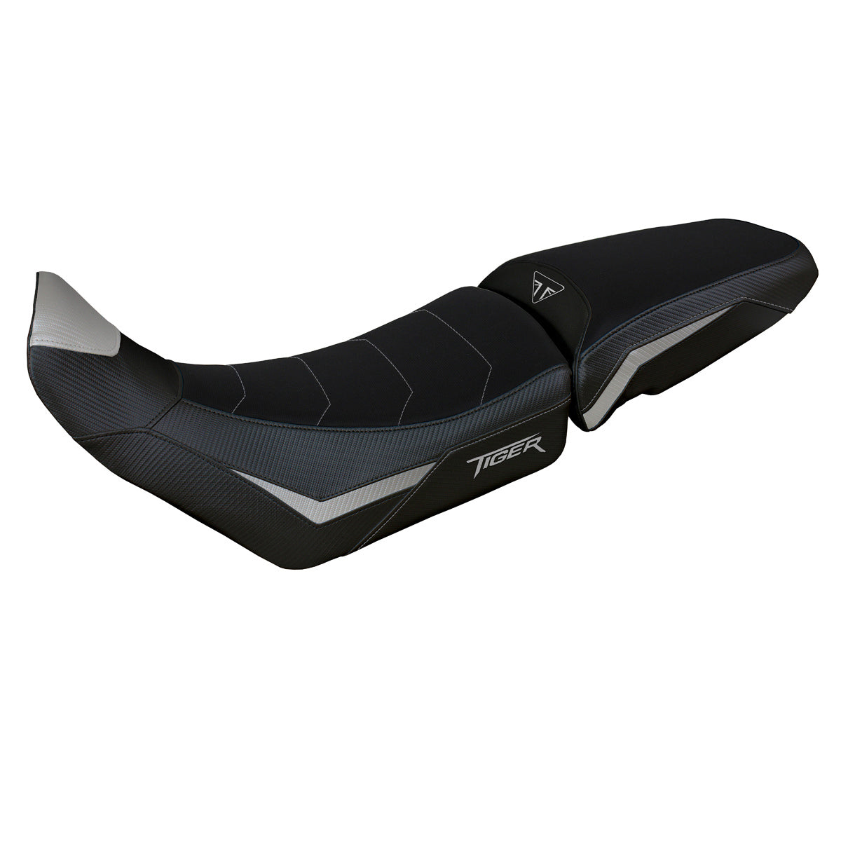 Tappezzeria Italia Triumph Tiger 900 2020-2023 Seat Cover Comfort Silver and Black