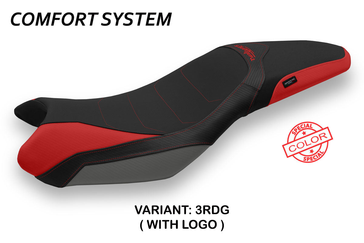 Tappezzeria Italia Triumph Street Triple 675 2013-2016 Seat Cover Comfort in Red and Grey