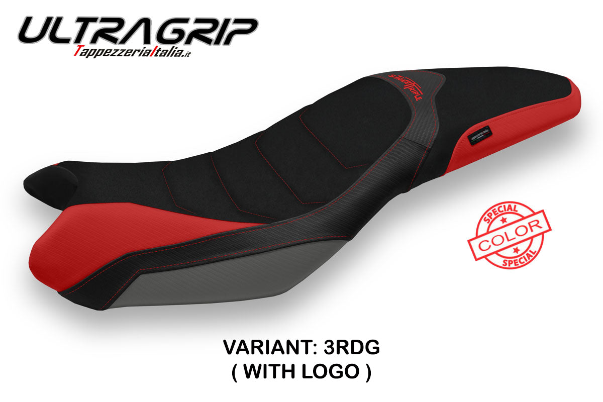 Tappezzeria Italia Triumph Street Triple 675 2013-2016 Seat Cover Ultragrip in Red and Grey