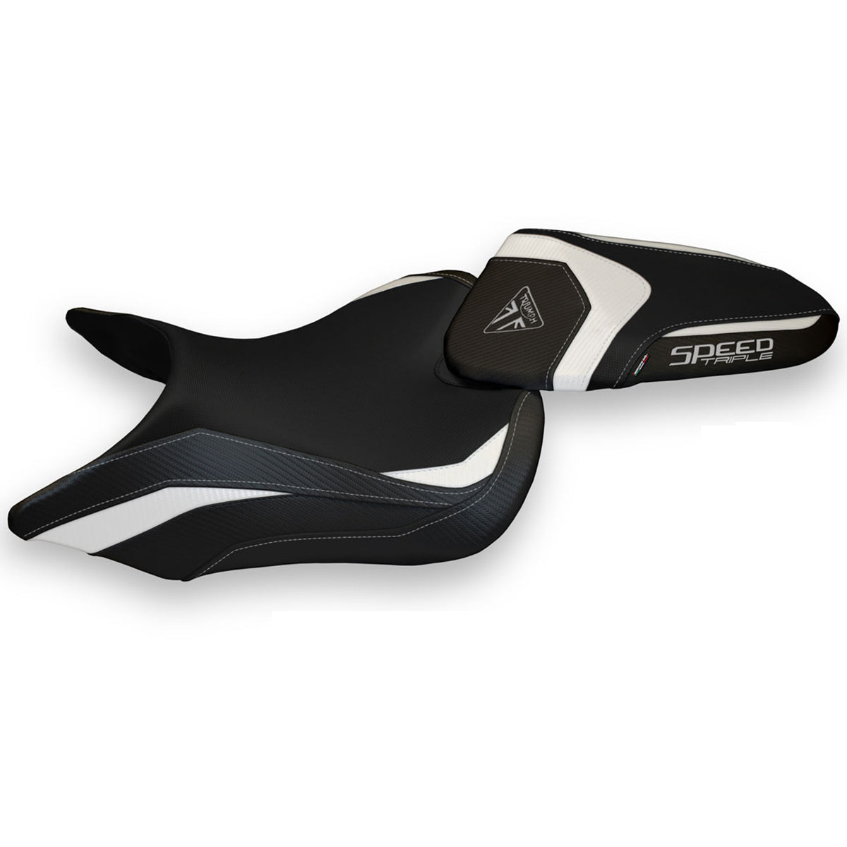 Tappezzeria Italia Triumph Speed Triple 2016-2021 Seat Cover in White Black