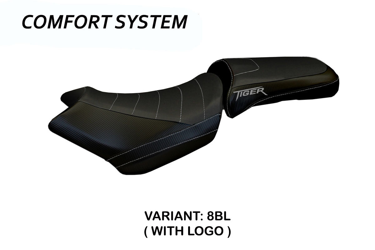 Tappezzeria Italia i Triumph Tiger 1200 2011-2021 Seat Cover Tappezzeria Comfort in Black