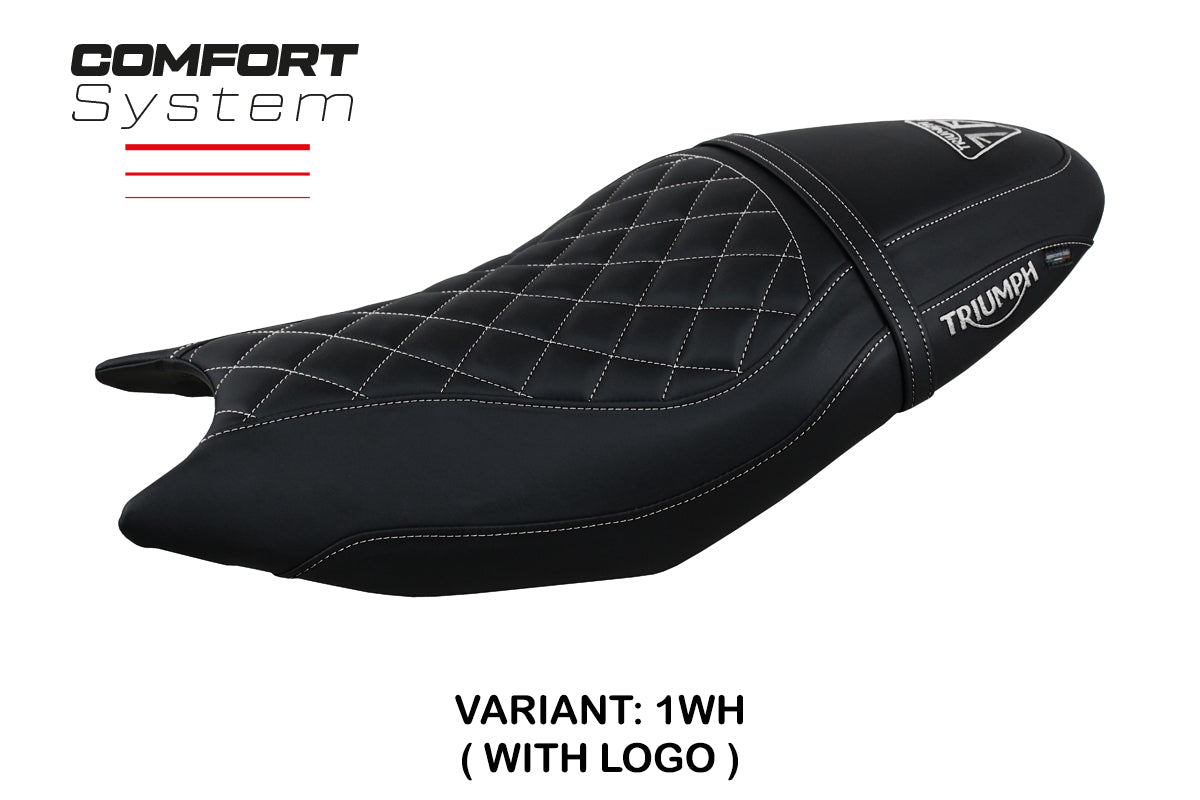 Tappezzeria Italia Triumph Trident 660 2021-2025 Seat Cover Comfort in Black and White