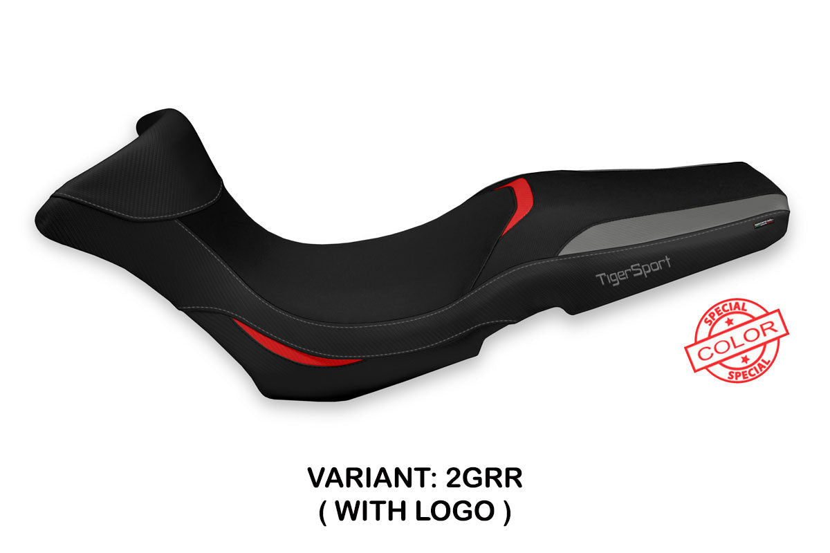 Tappezzeria Italia Triumph Tiger 1050 Sport 2013-2020 Seat Cover in Grey and Red