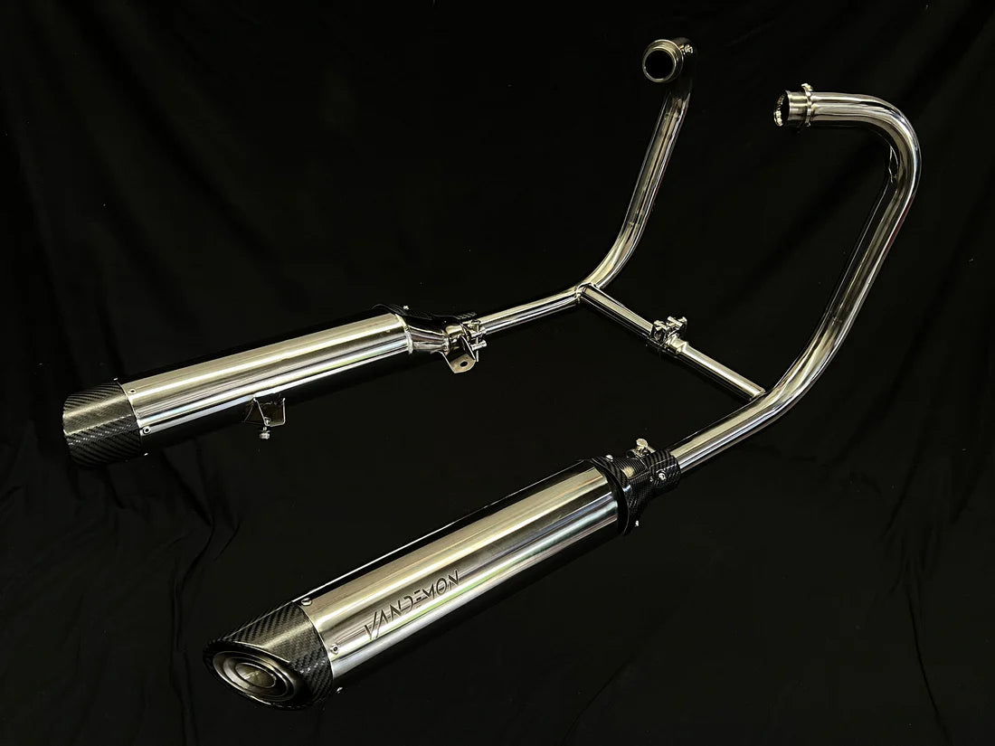 Triumph Bonneville Bobber Speedmaster 1200 Polished Titanium H Pipe Exhaust TRIUM120BOBREXPOB VA-13