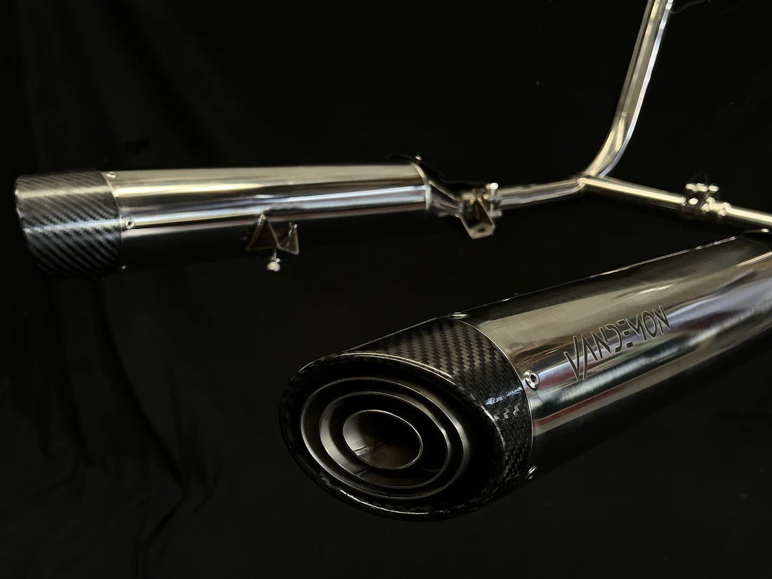 Triumph Bonneville Bobber Speedmaster 1200 Polished Titanium H Pipe Exhaust TRIUM120BOBREXPOB VA-13