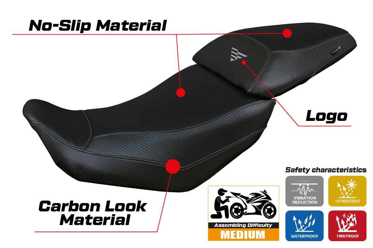 Tappezzeria Italia Voge Valico 500 DS DSX 2020-2024 Seat Cover in Black