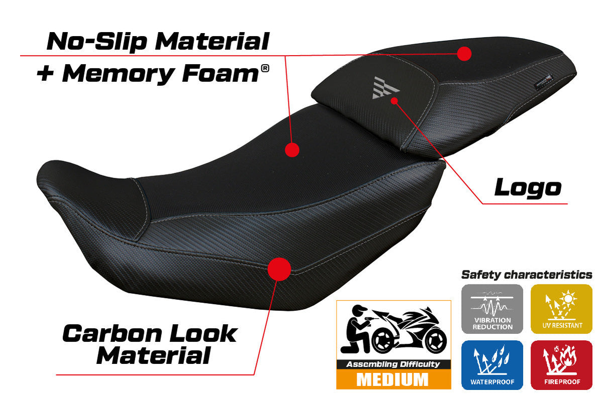 Tappezzeria Italia Voge Valico 500 DS DSX 2020-2024 Seat Cover Comfort in Black