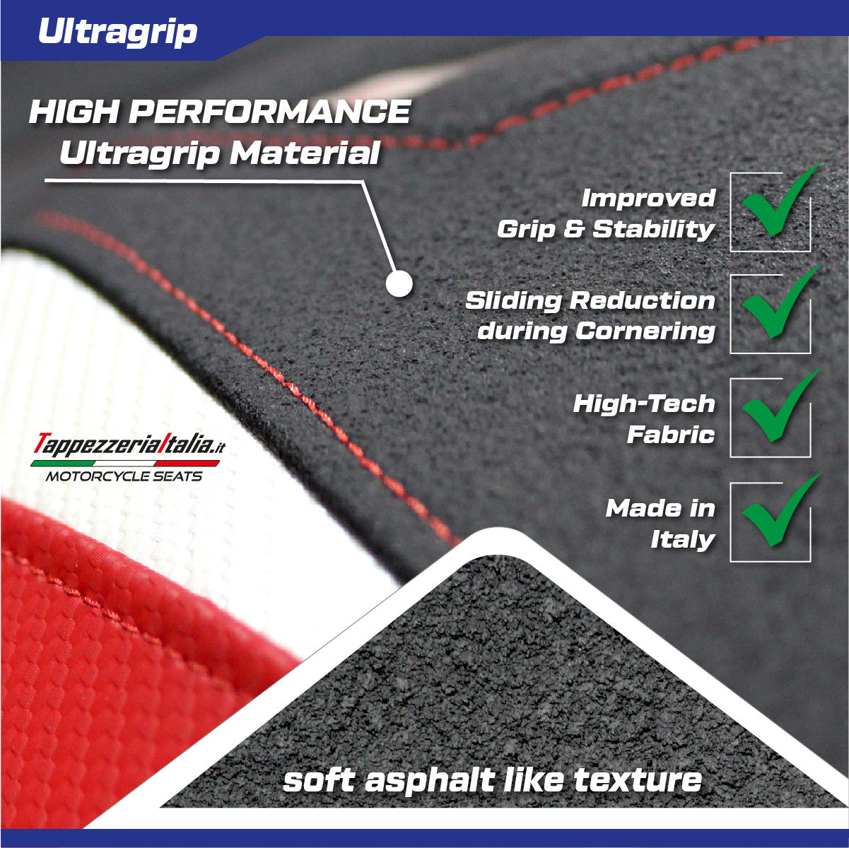Tappezzeria Italia Triumph Speed Triple 2011-2015 Seat Cover Ultragrip in Black