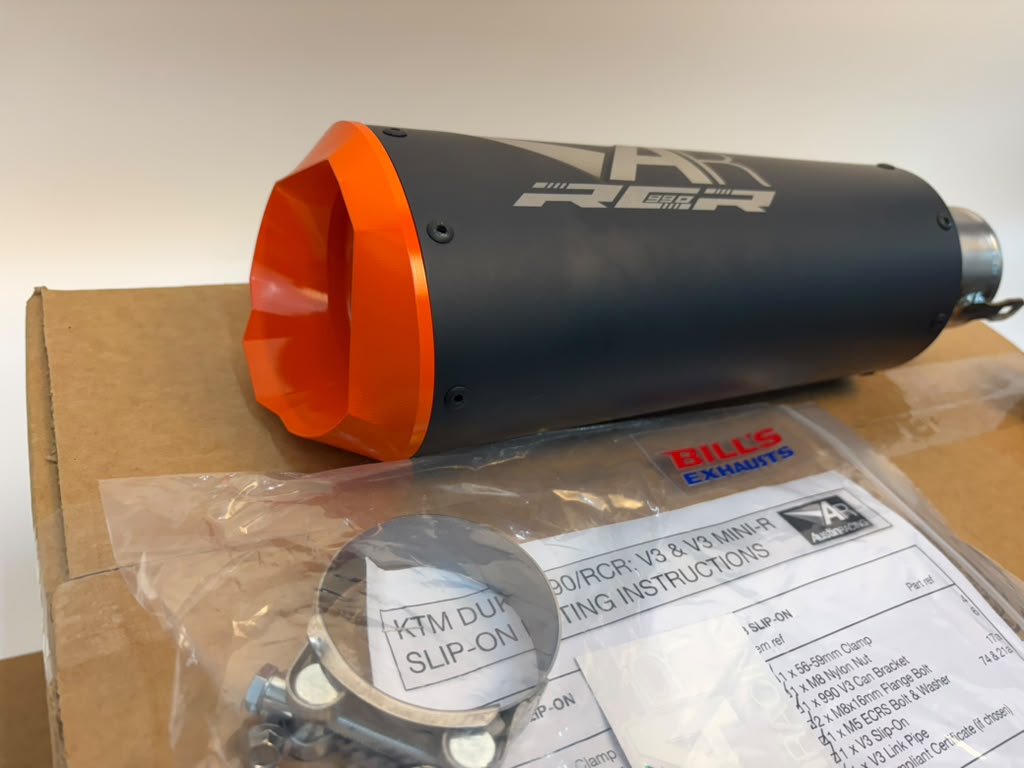 IN STOCK Austin Racing 2026 KTM 990 RCR BLACK SLIP-ON orange tip AR102
