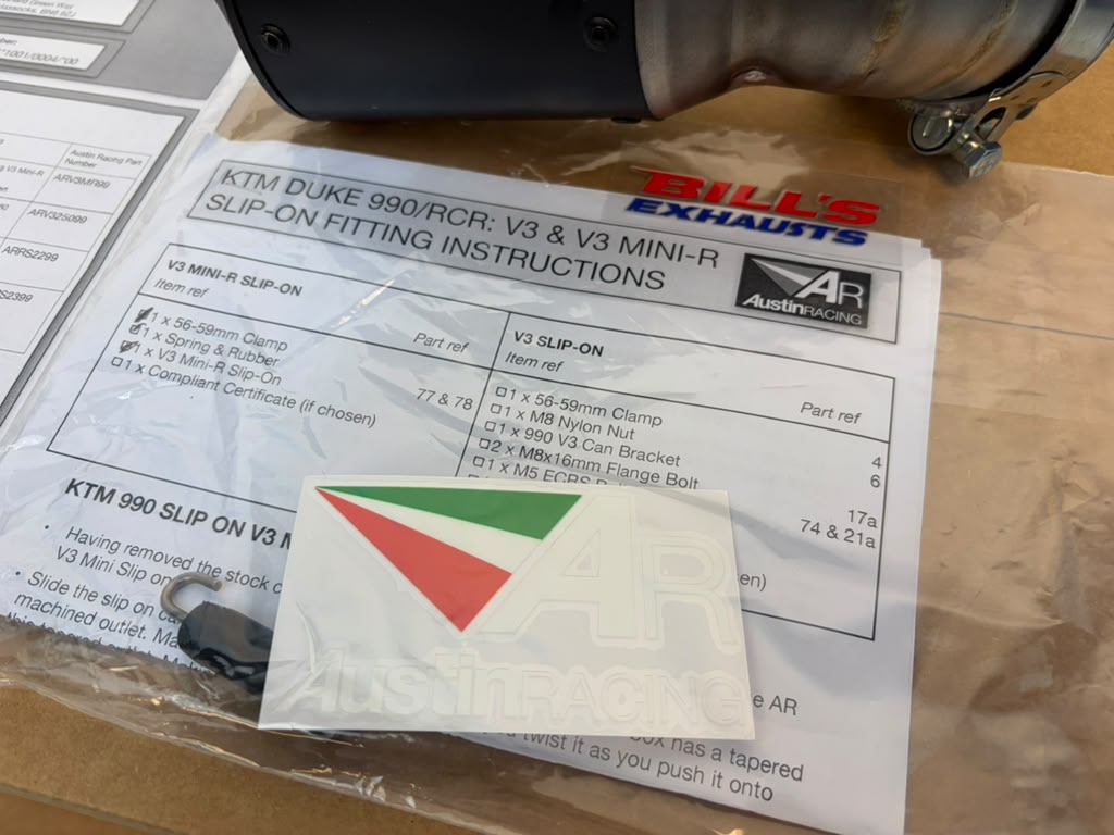 IN STOCK Austin Racing 2026 KTM 990 RCR V3 MINI SLIP-ON dB COMPLIANT & RACE EXHAUST SYSTEMS AR102