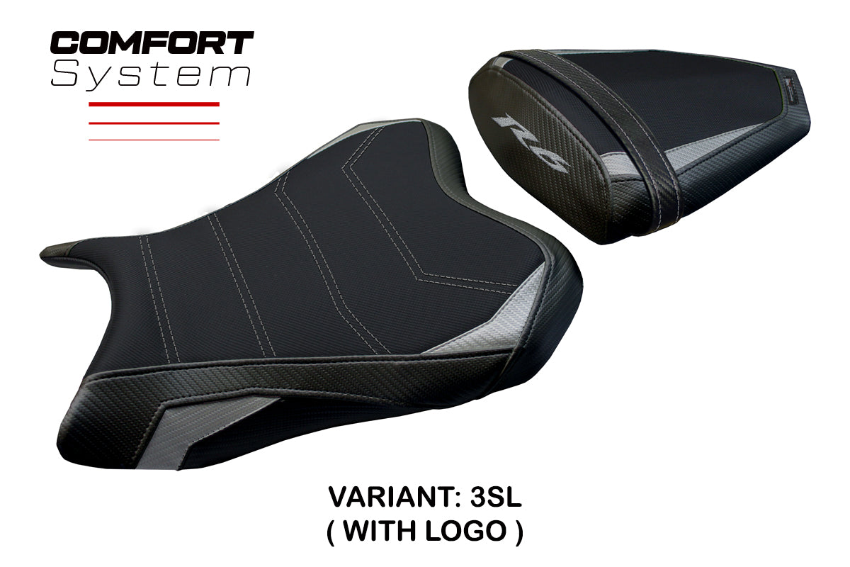 Tappezzeria Italia Yamaha YZF R6 2006-2007 Seat Cover Comfort in Silver and Black