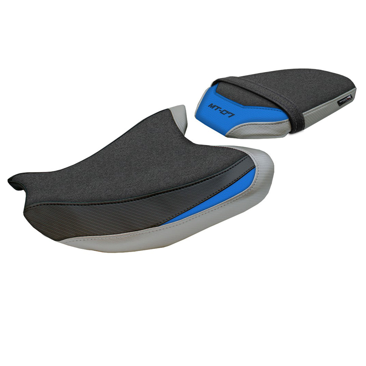 Tappezzeria Italia Yamaha MT-07 FZ07 2025 Seat Cover Ultragrip Silver Light Blue Black