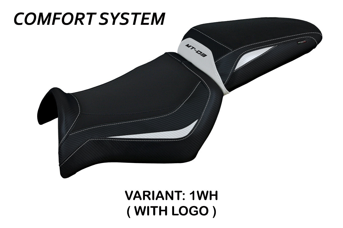 Tappezzeria Italia Yamaha MT-03 FZ03 2006-2014 Seat Cover Comfort in White