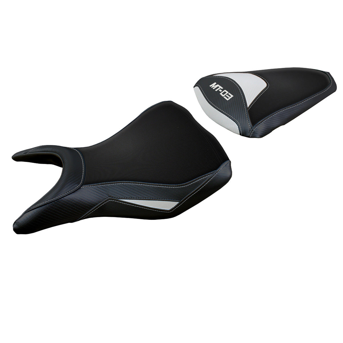 Tappezzeria Italia Yamaha MT-03 FZ03 2020-2024 Seat Cover in White and Black