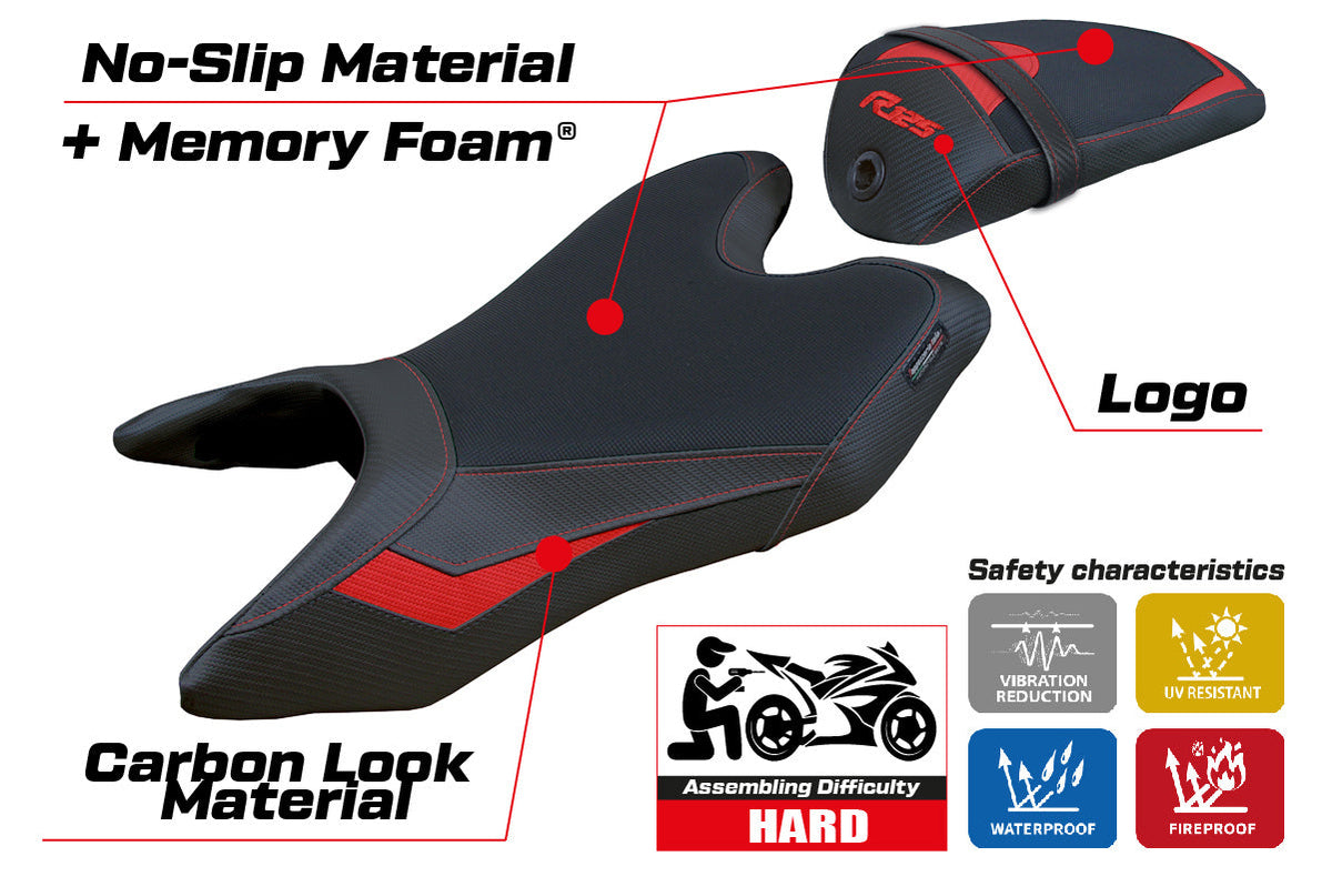 Tappezzeria Italia Yamaha YZF R125 2019-2023 Seat Cover Comfort in Red