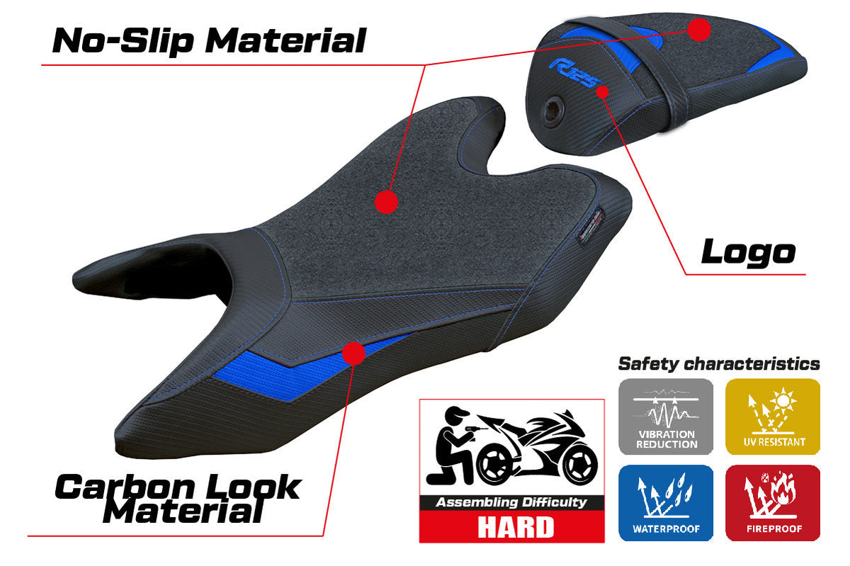 Tappezzeria Italia Yamaha YZF R125 2019-2023 Seat Cover Ultragrip in Blue