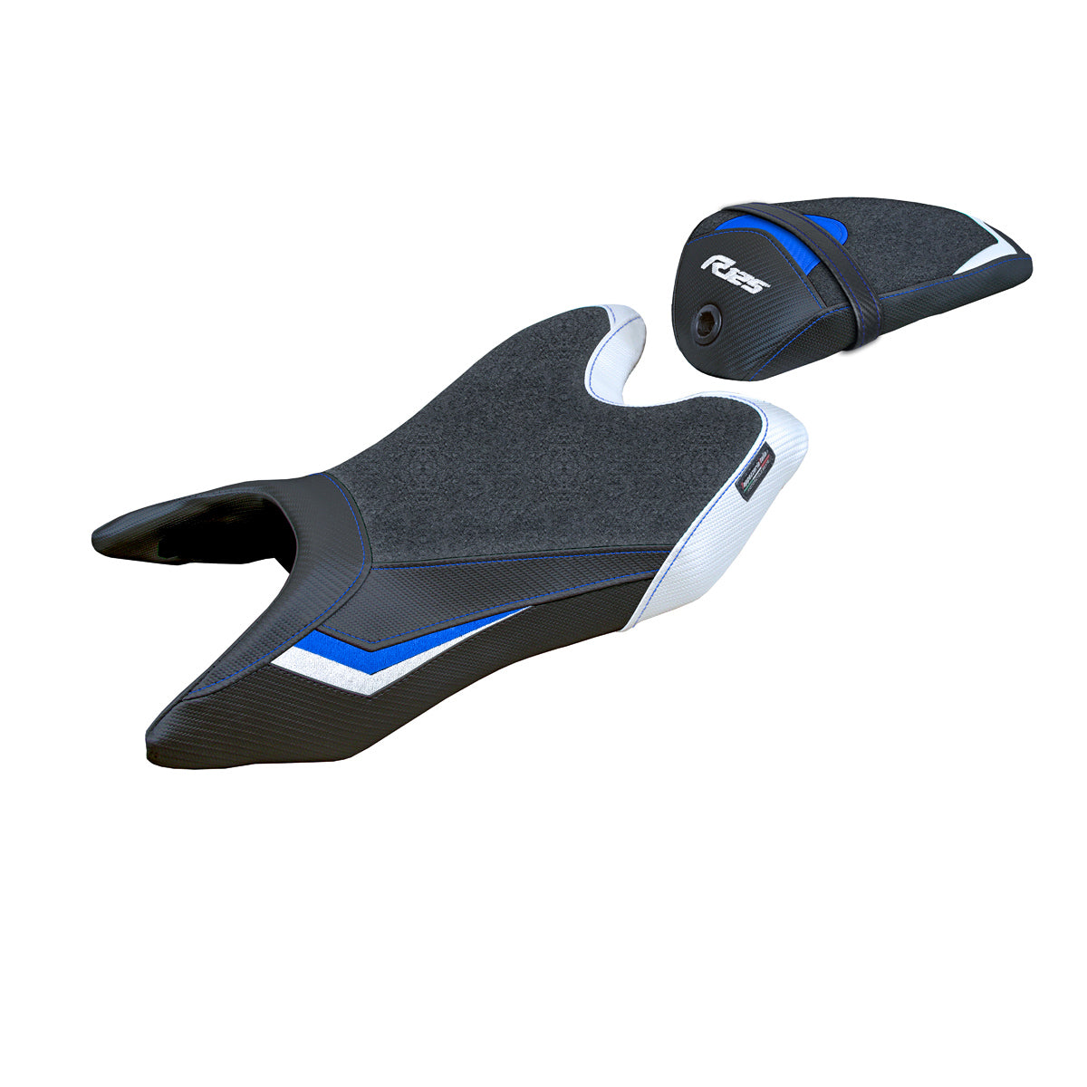 Tappezzeria Italia Yamaha YZF R125 2019-2023 Seat Cover Ultragrip in White and Blue
