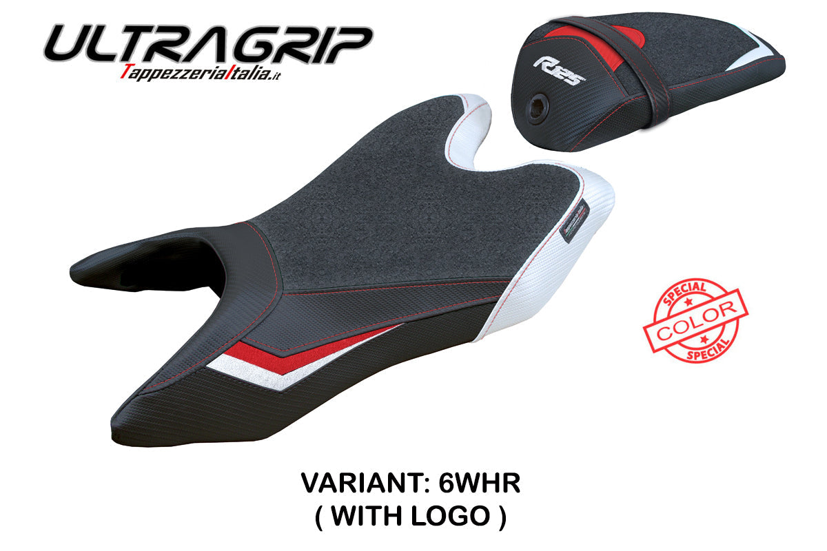 Tappezzeria Italia Yamaha YZF R125 2019-2023 Seat Cover Ultragrip in White and Red