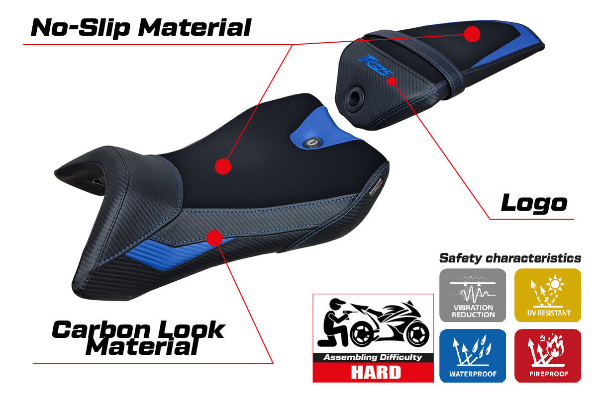 Tappezzeria Italia Yamaha YZF R125 2016-2018 Seat Cover in Blue and Black