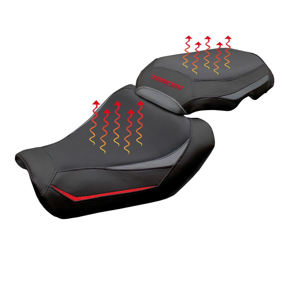 Tappezzeria Italia Yamaha Tracer 9 / 9 GT 2025 Seat Cover Heating Comfort Grey Red