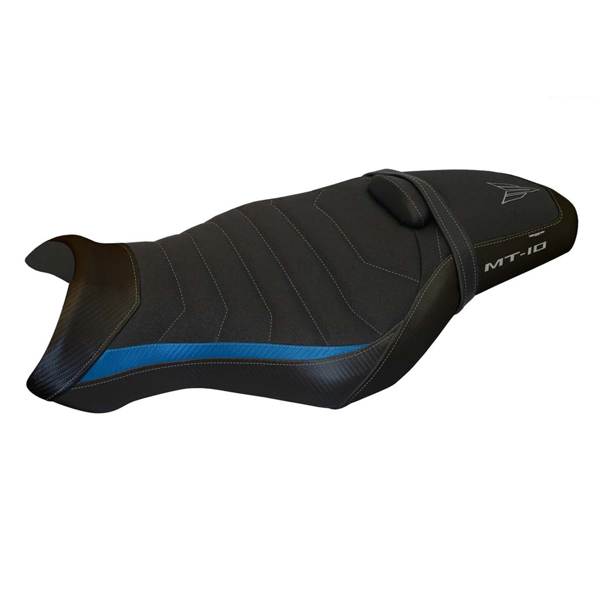Tappezzeria Italia Yamaha MT-10 FZ10 2017-2025 Seat Cover Ultragrip in Blue and Silver