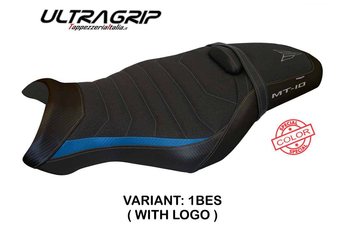 Tappezzeria Italia Yamaha MT-10 FZ10 2017-2025 Seat Cover Ultragrip in Blue and Silver