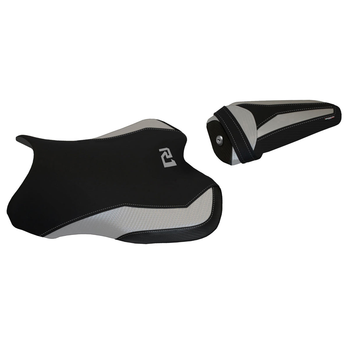 Tappezzeria Italia Yamaha YZF R1 2015-2025 Seat Cover in Silver and Black