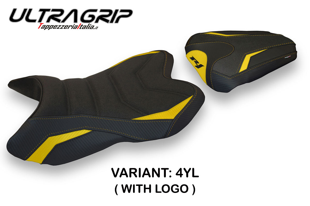 Tappezzeria Italia Yamaha YZF R1 2007-2008 Seat Cover Ultragrip in Yellow and Black