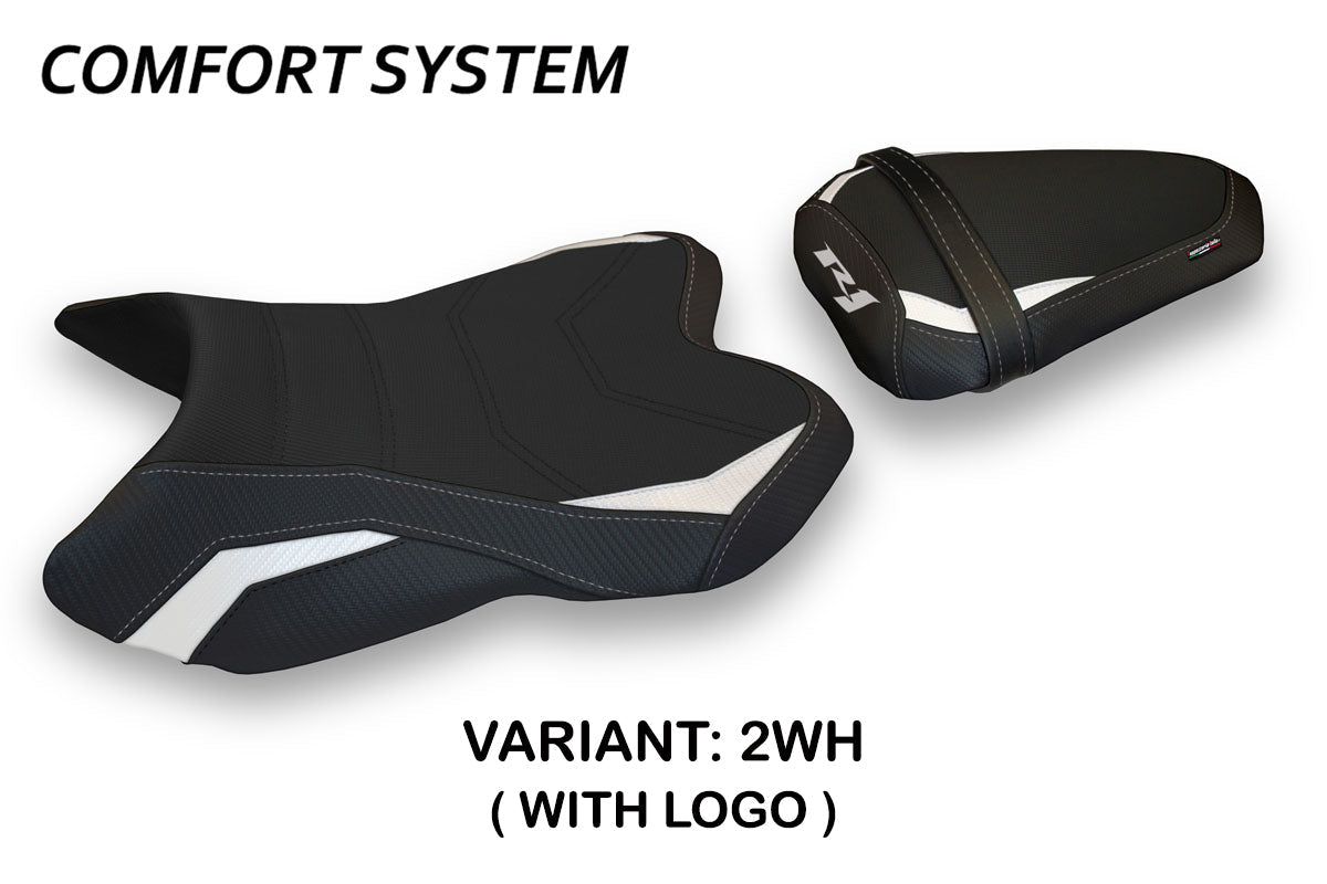 Tappezzeria Italia Yamaha YZF R1 2007-2008 Seat Cover Comfort in White and Black
