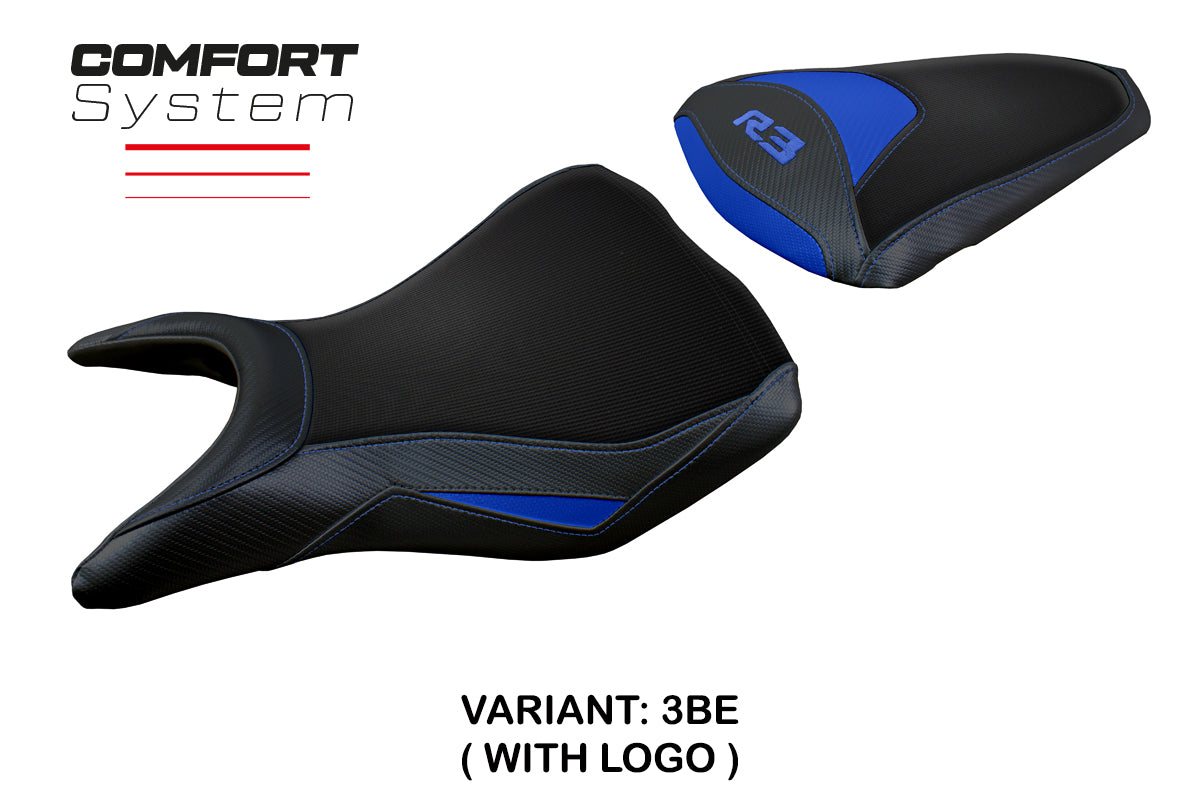 Tappezzeria Italia Yamaha YZF R3 2015-2024 Seat Cover from Comfort in Blue