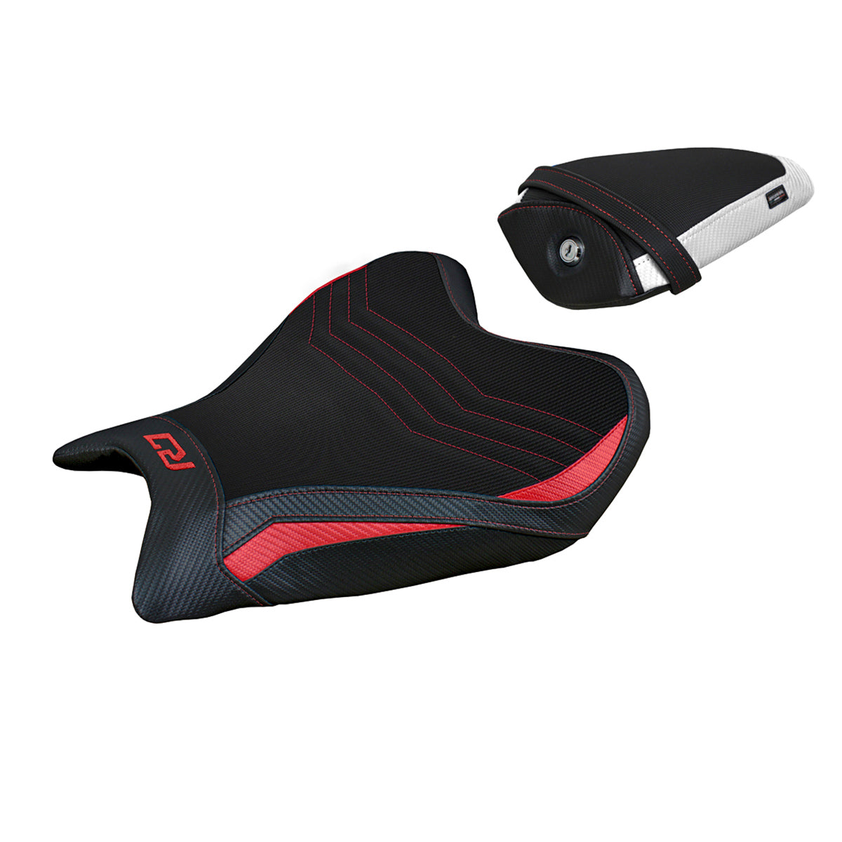 Tappezzeria Italia Yamaha YZF R7 2021-2025 Seat Cover Comfort in Red, White and Black SE