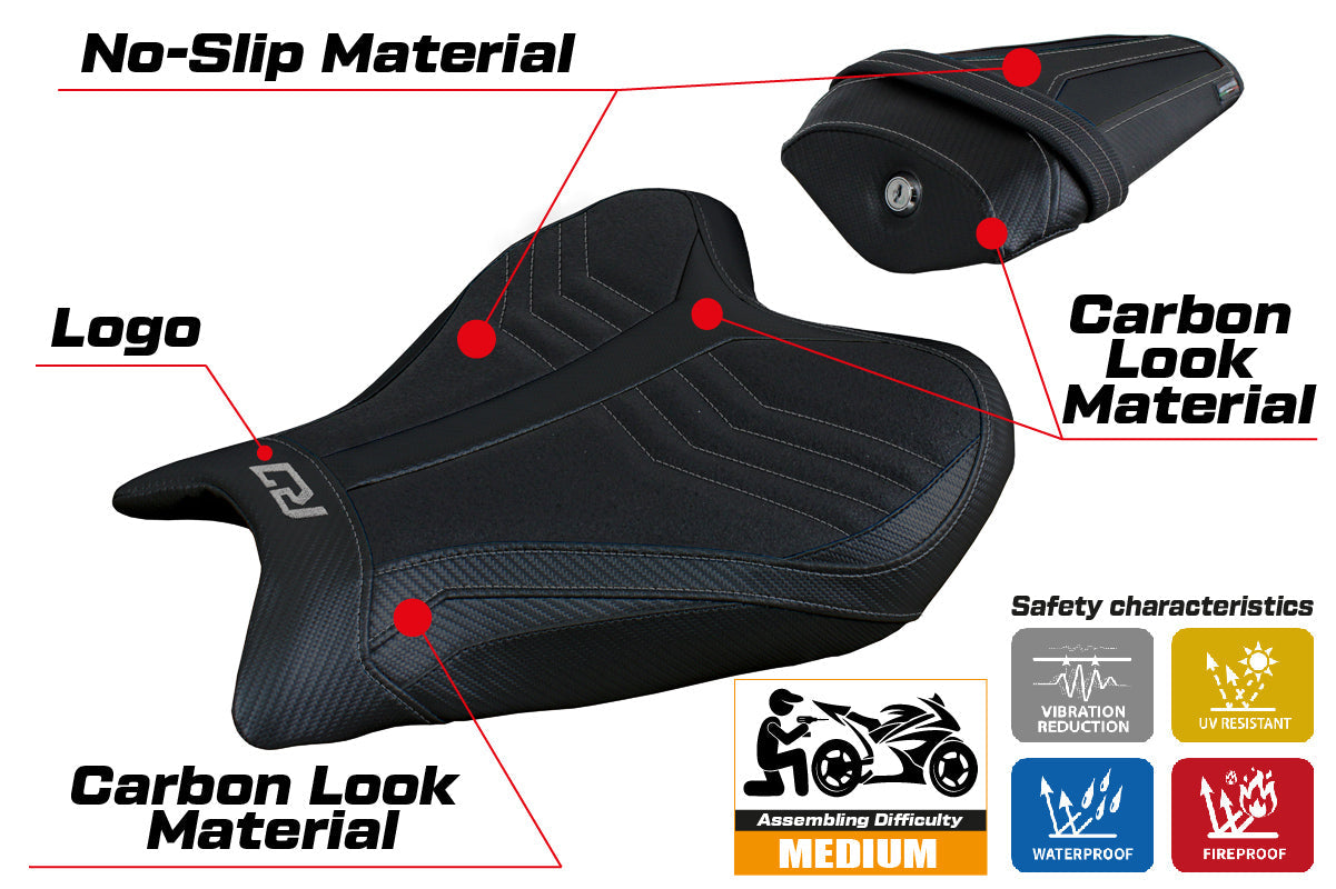 Tappezzeria Italia Yamaha YZF R7 2021-2025 Seat Cover Ultragrip in Black