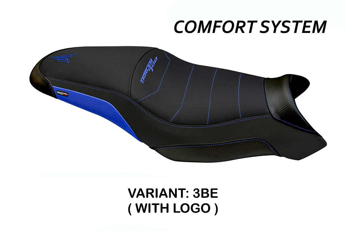 Tappezzeria Italia Yamaha Tracer 700 2021-2025 Seat Cover Comfort in Blue and Black
