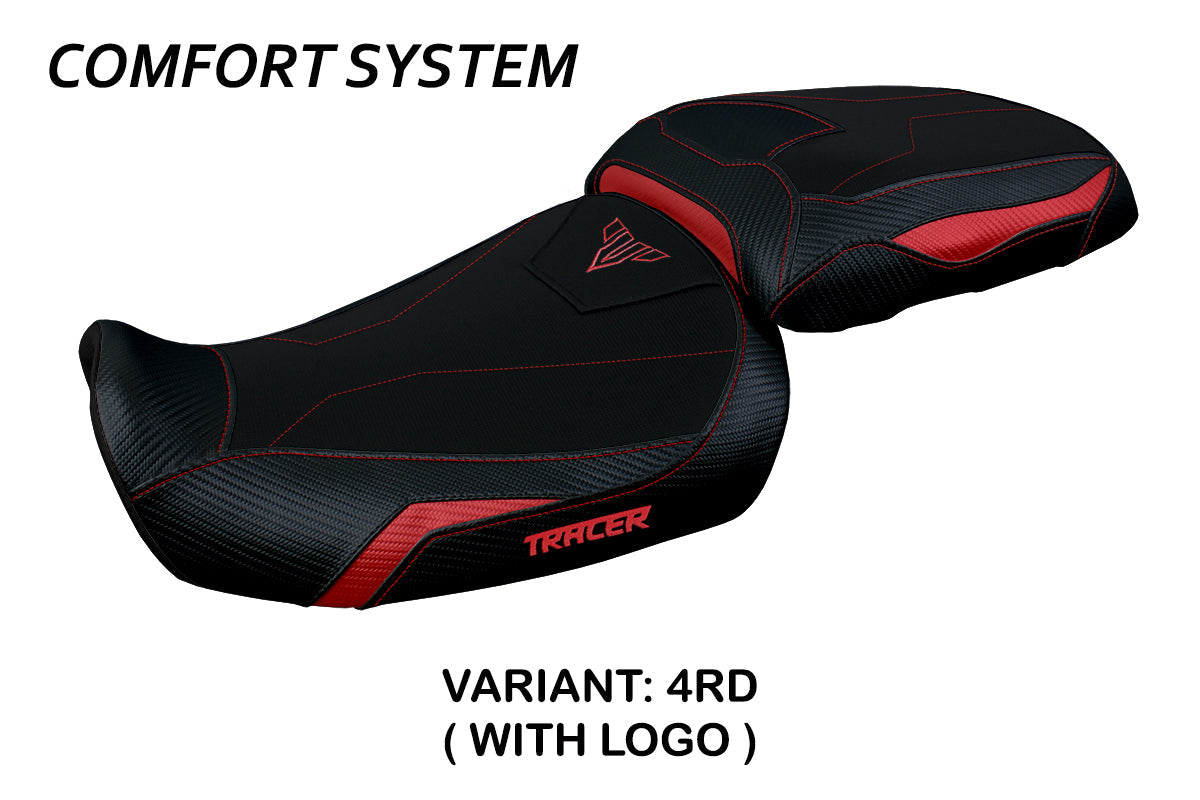 Tappezzeria Italia Yamaha Tracer 9 9GT 2021-2024 Seat Cover Comfort in Red and Black