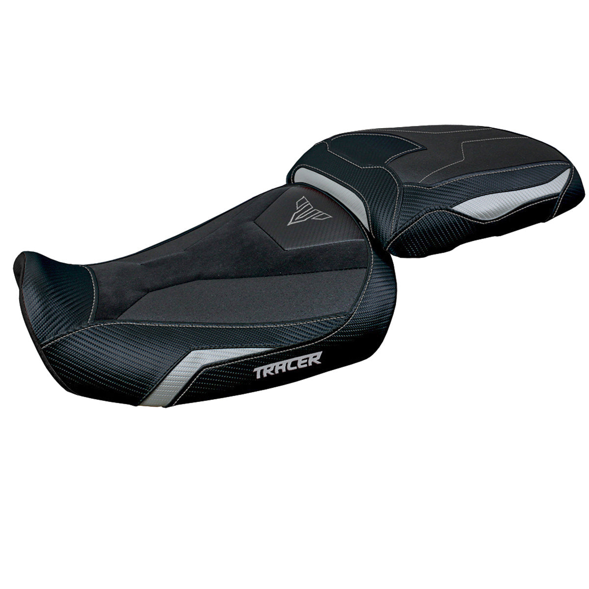 Tappezzeria Italia Yamaha Tracer 9 9GT 2021-2024 Seat Cover Ultragrip in Silver and Black