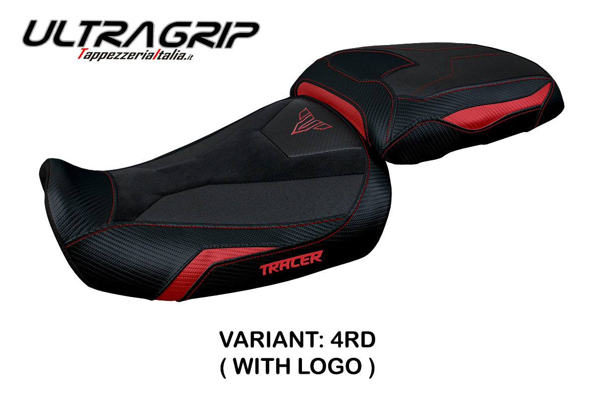 Tappezzeria Italia Yamaha Tracer 9 9GT 2021-2024 Seat Cover Ultragrip in Red and Black