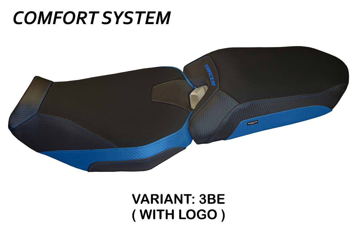 Tappezzeria Italia Yamaha Tracer 900 2018-2020 Seat Cover Comfort in Blue and Black