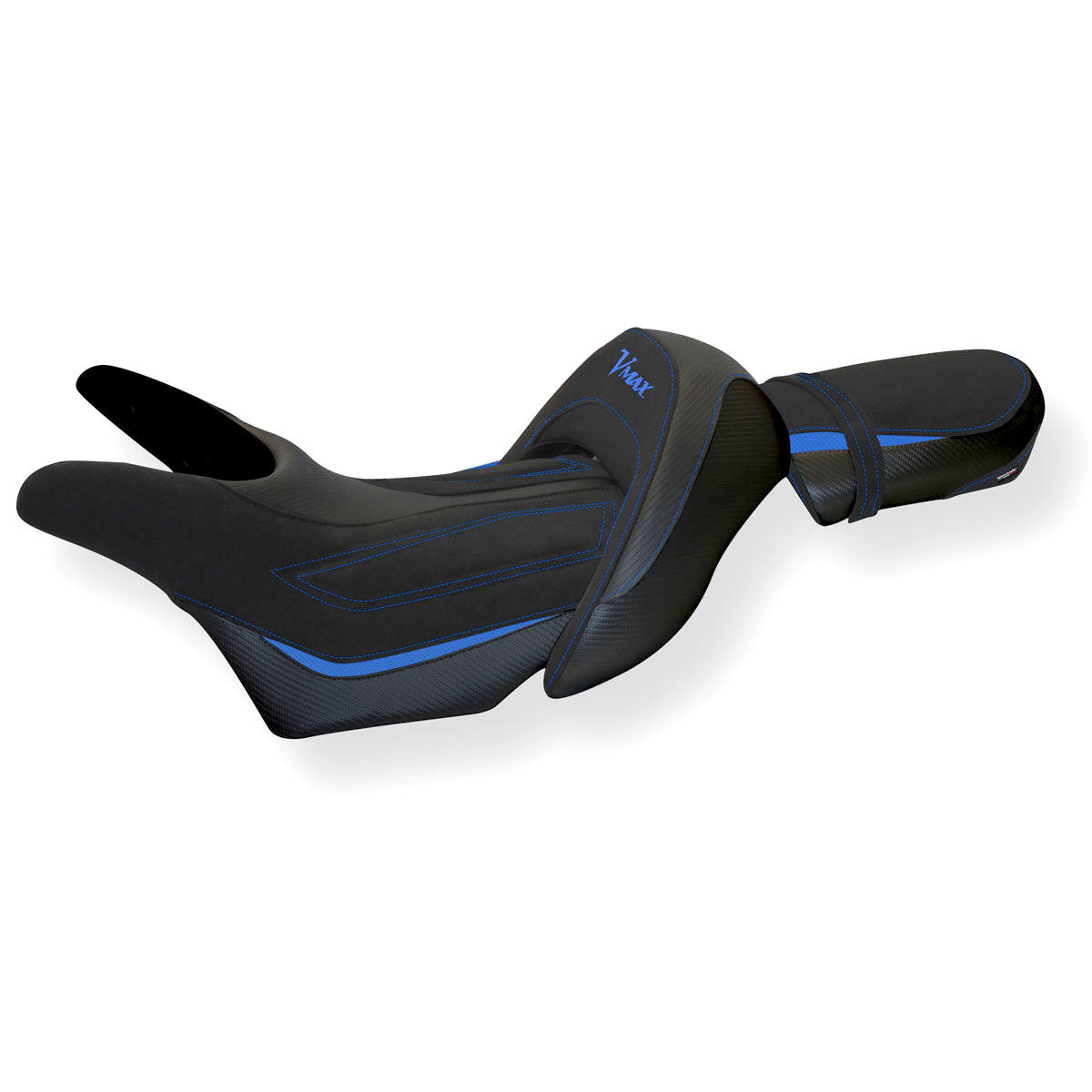 Tappezzeria Italia Yamaha V-Max 1700 2008-2017 Seat Cover in Velvet Blue and Black